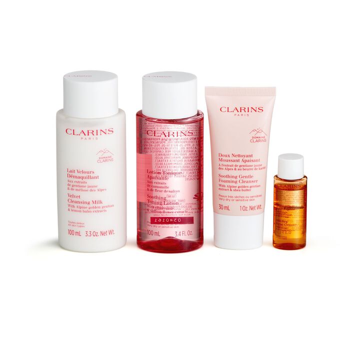 مجموعة تنظيف الوجه - بشرة حساسة