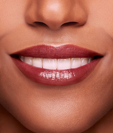Preview of the lip perfector in shade 2 on dark skin