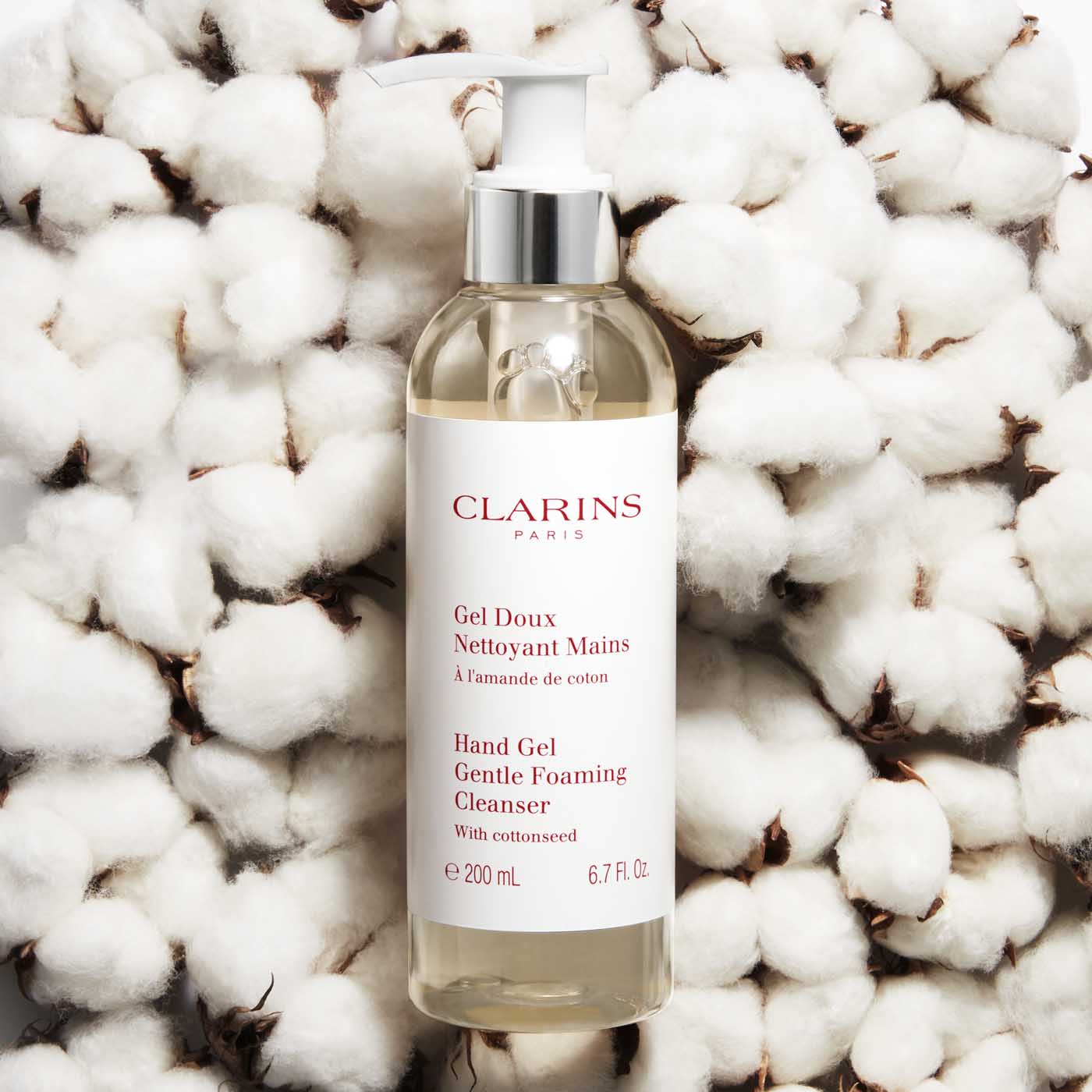 CLARINS EXCLUSIVEHand Gel Gentle Foaming Cleanser With cottonseed